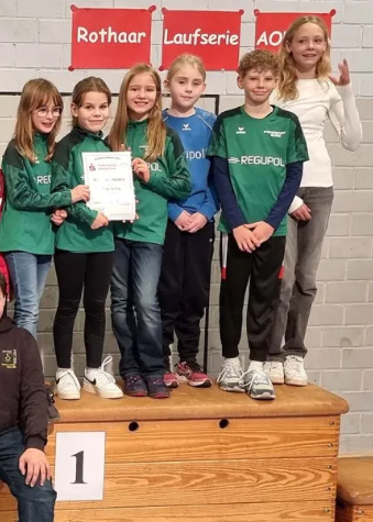 Preisträger der Rothaar-Laufserie 2025: Zusatzpreis für den VfL-Nachwuchs in der Kategorie 'Teilnahmestärkster Verein'